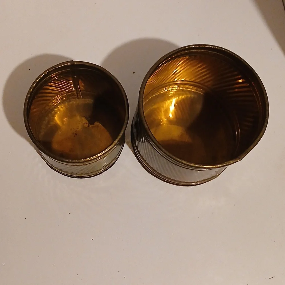 Vintage Brass Planter Set - Picture 2 of 6